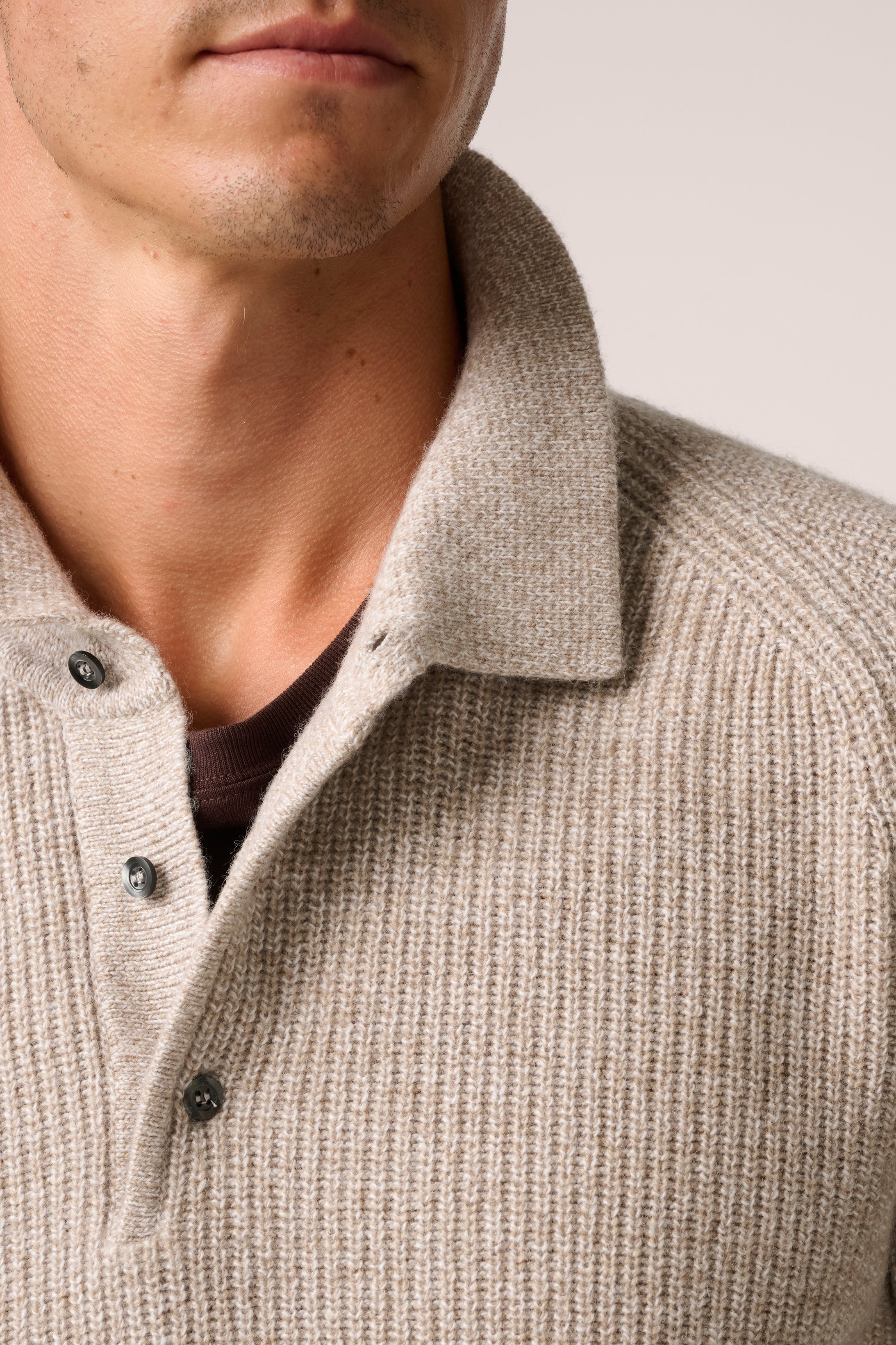 Merricks Polo - Wool and Cashmere - Oatmeal