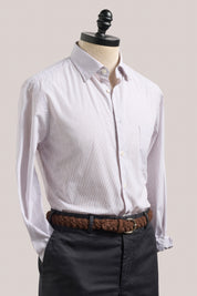 Micro House Stripe - Chocolate and White