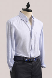 Micro House Stripe - Navy and White