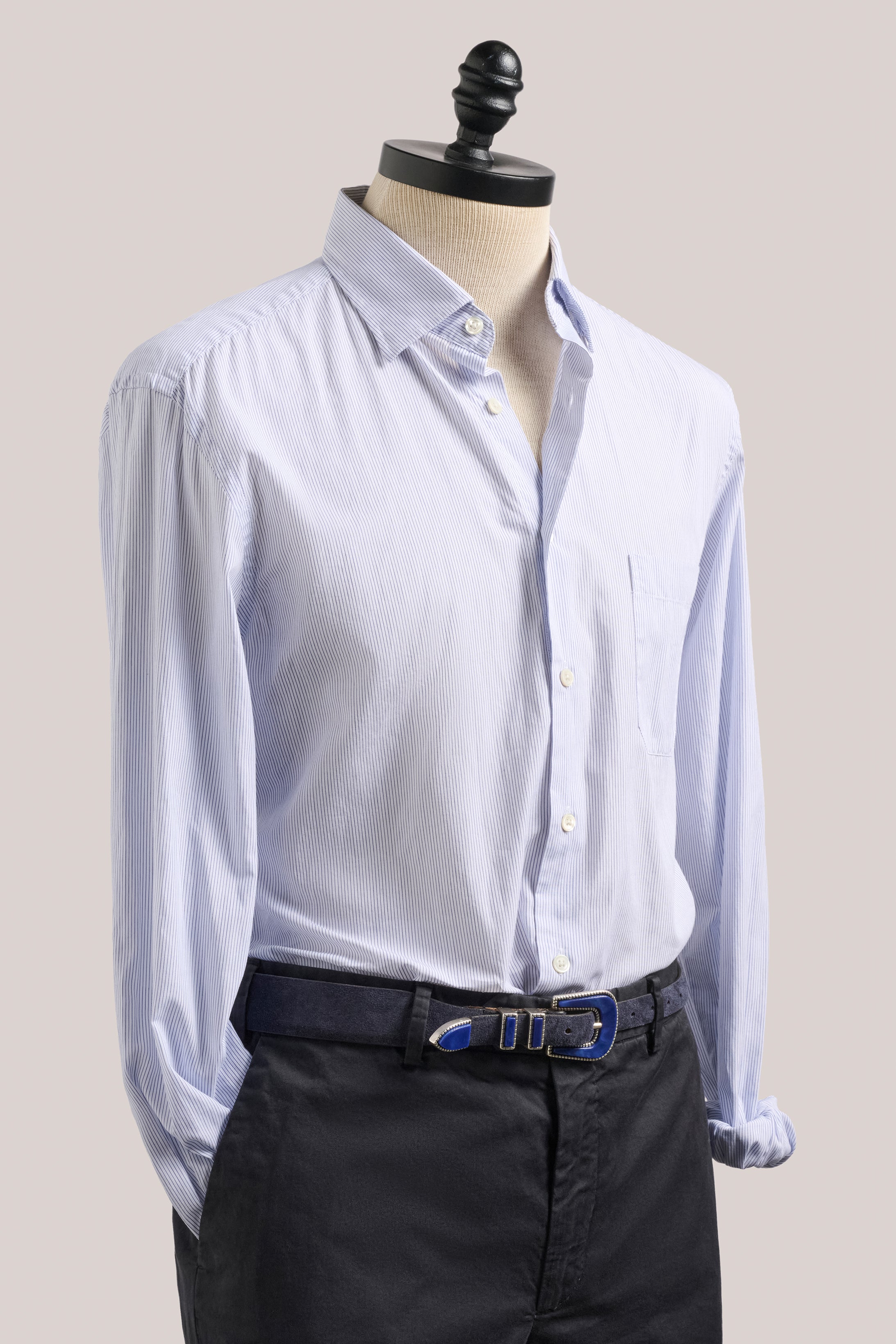 Micro House Stripe - Navy and White