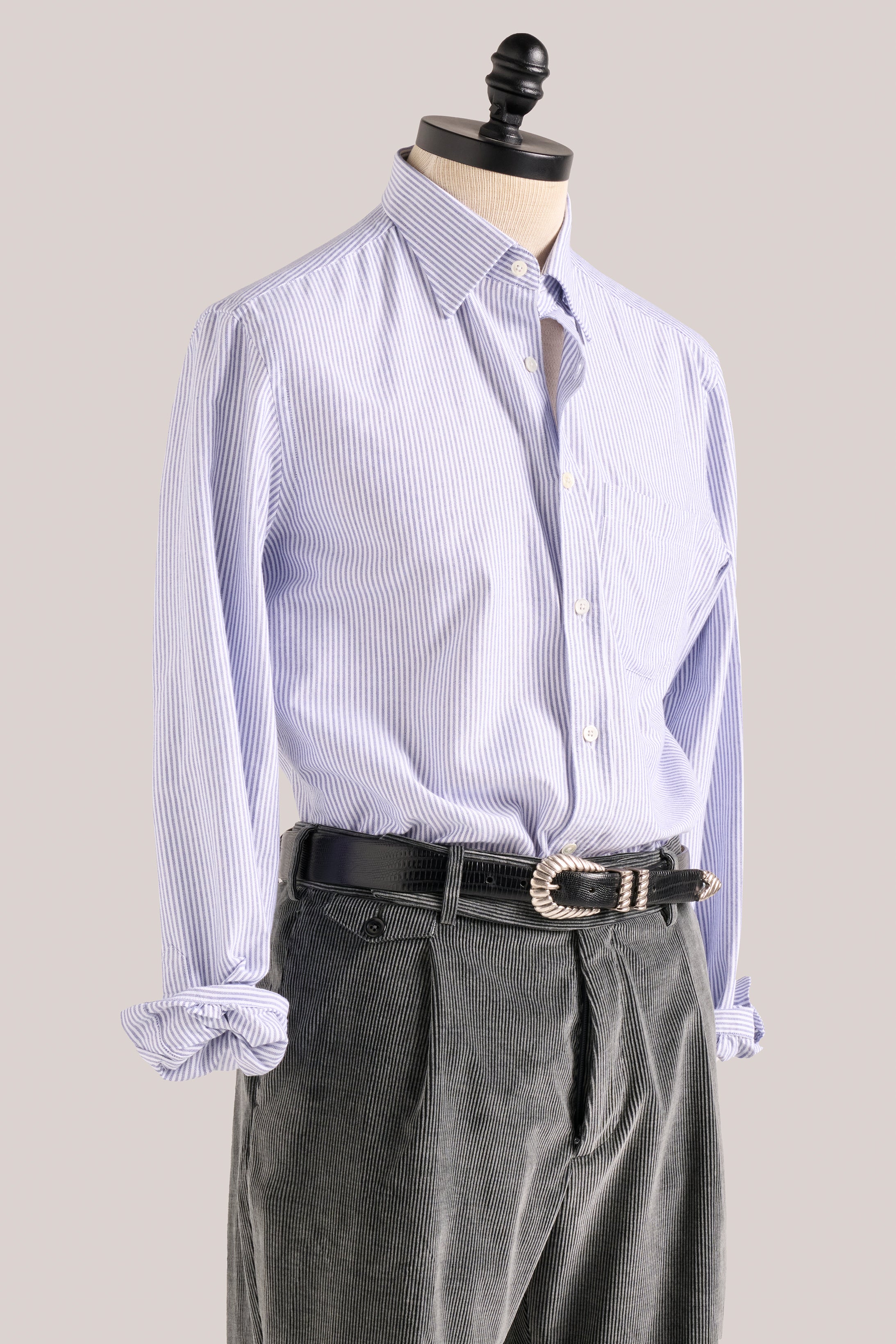 Fenner Essential Oxford Shirt - Navy Stripe