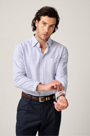 Fenner Essential Oxford Shirt - Navy Stripe