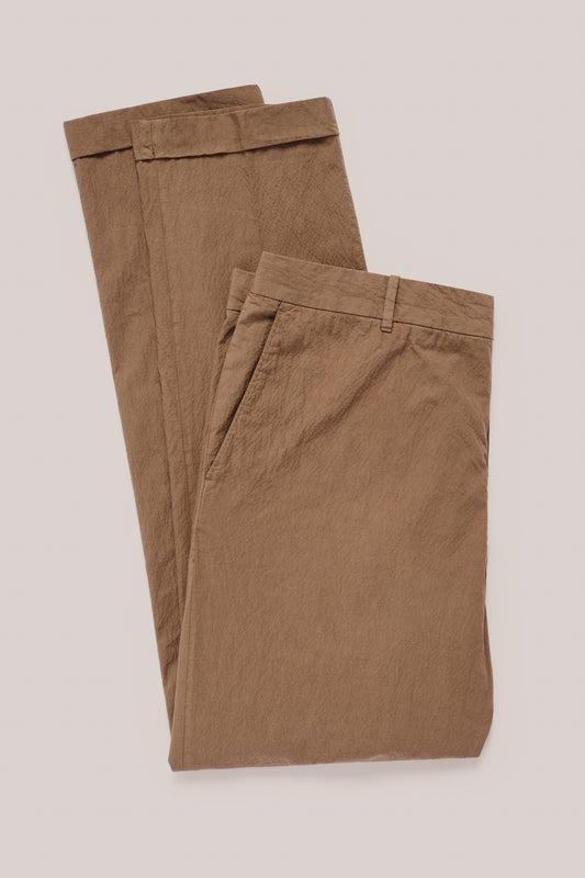 Paperweight Seersucker Drawstring Trouser - Camel