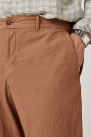 Paperweight Seersucker Drawstring Trouser - Camel