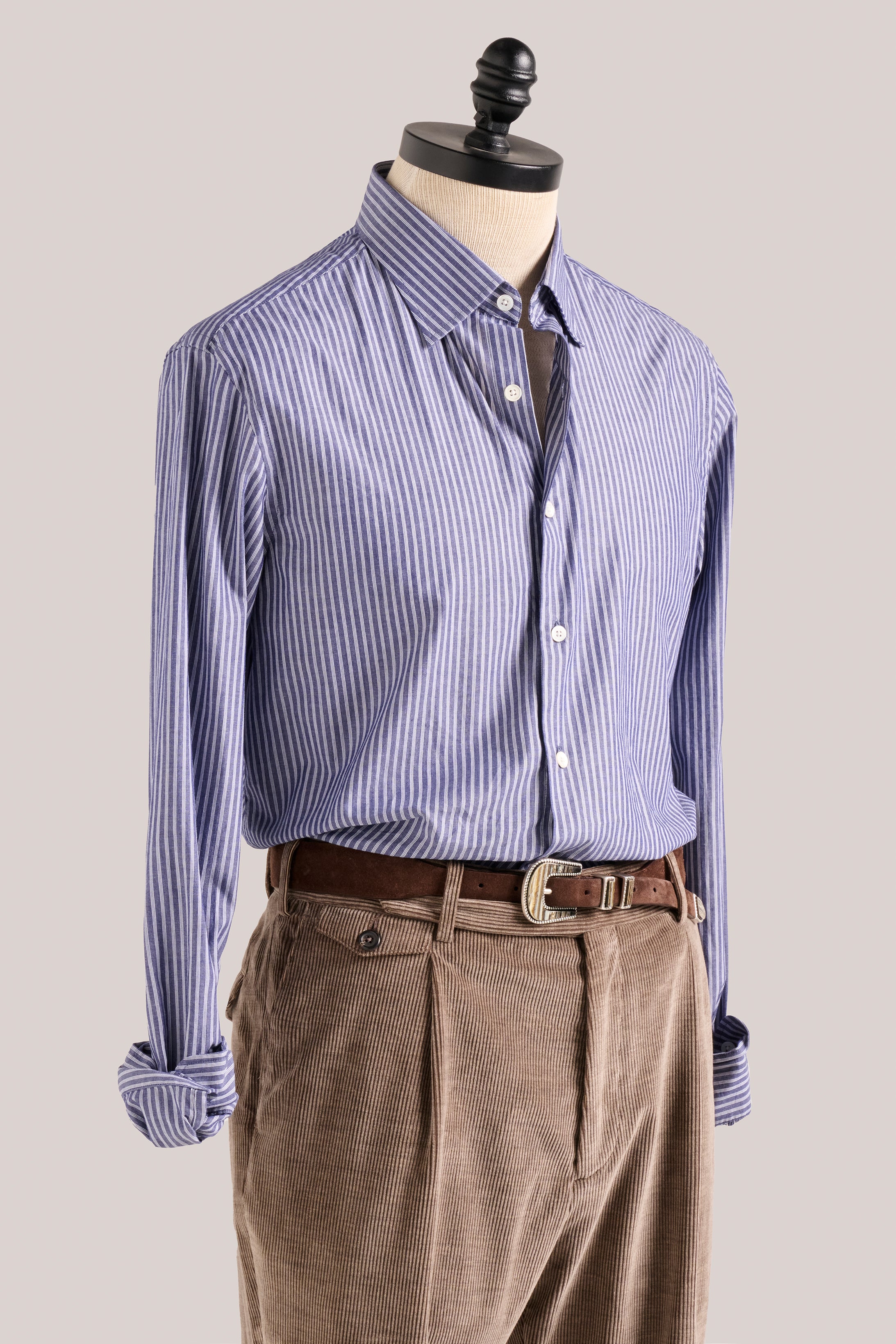The Shoreham Shirt - Blue Pinstripe