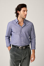 The Shoreham Shirt - Blue Pinstripe