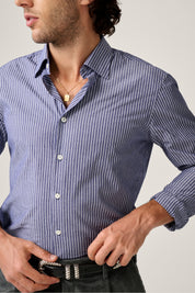 The Shoreham Shirt - Blue Pinstripe
