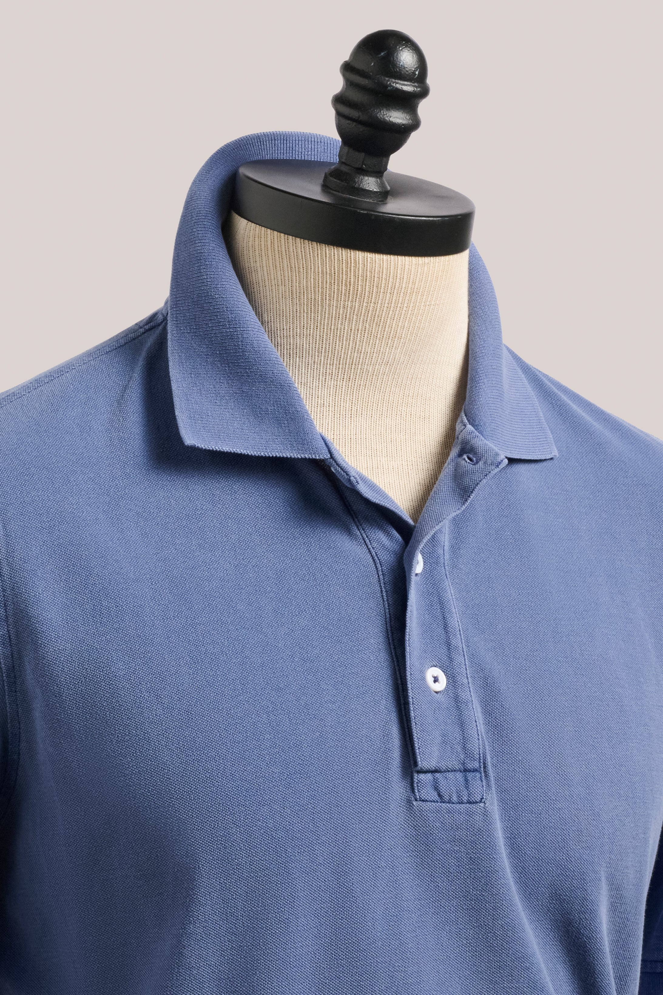 Rosebud Short Sleeved Polo - Garment-Dyed Twilight