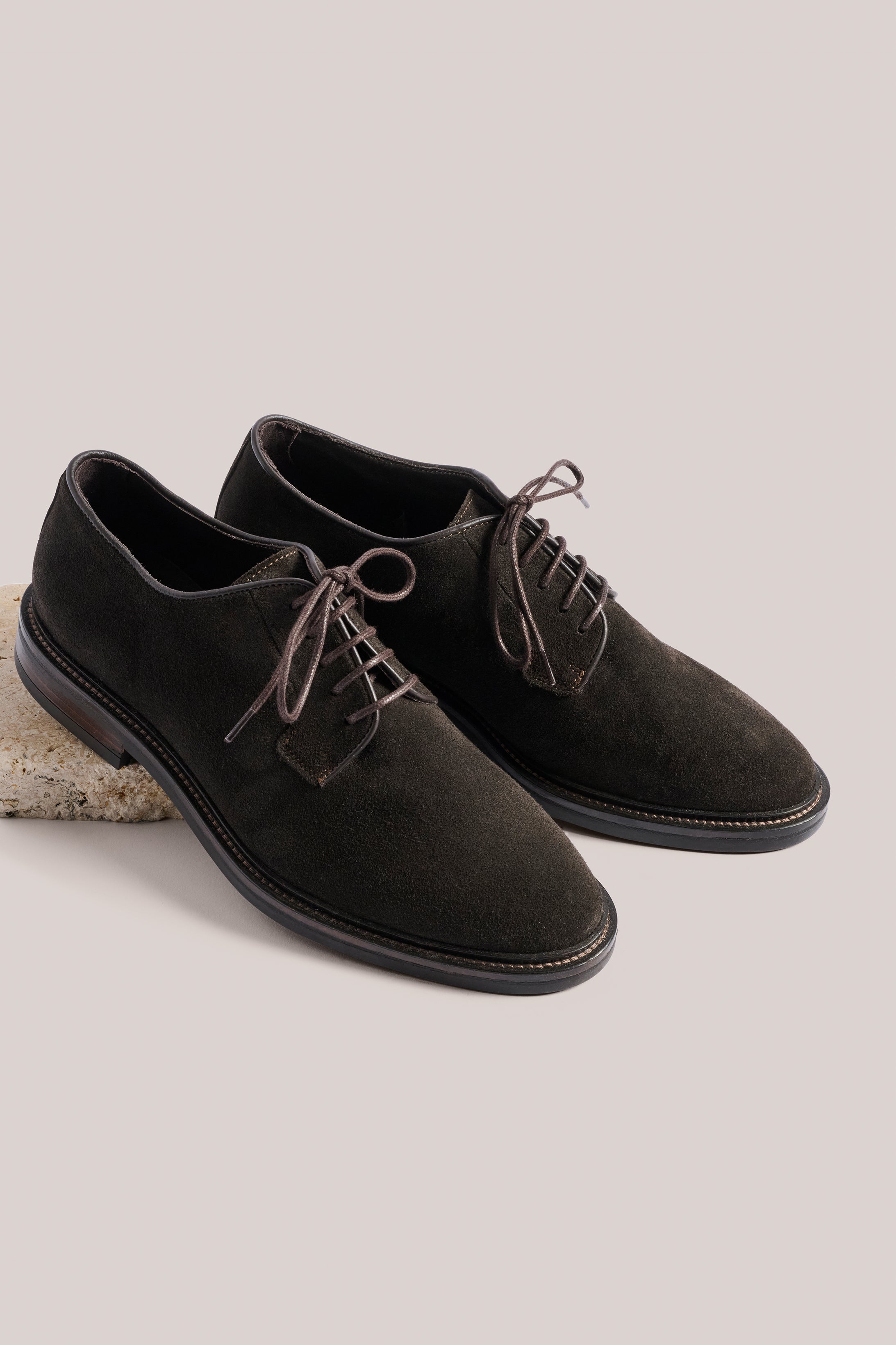 Flinders Derby Shoe - Chocolate Suede