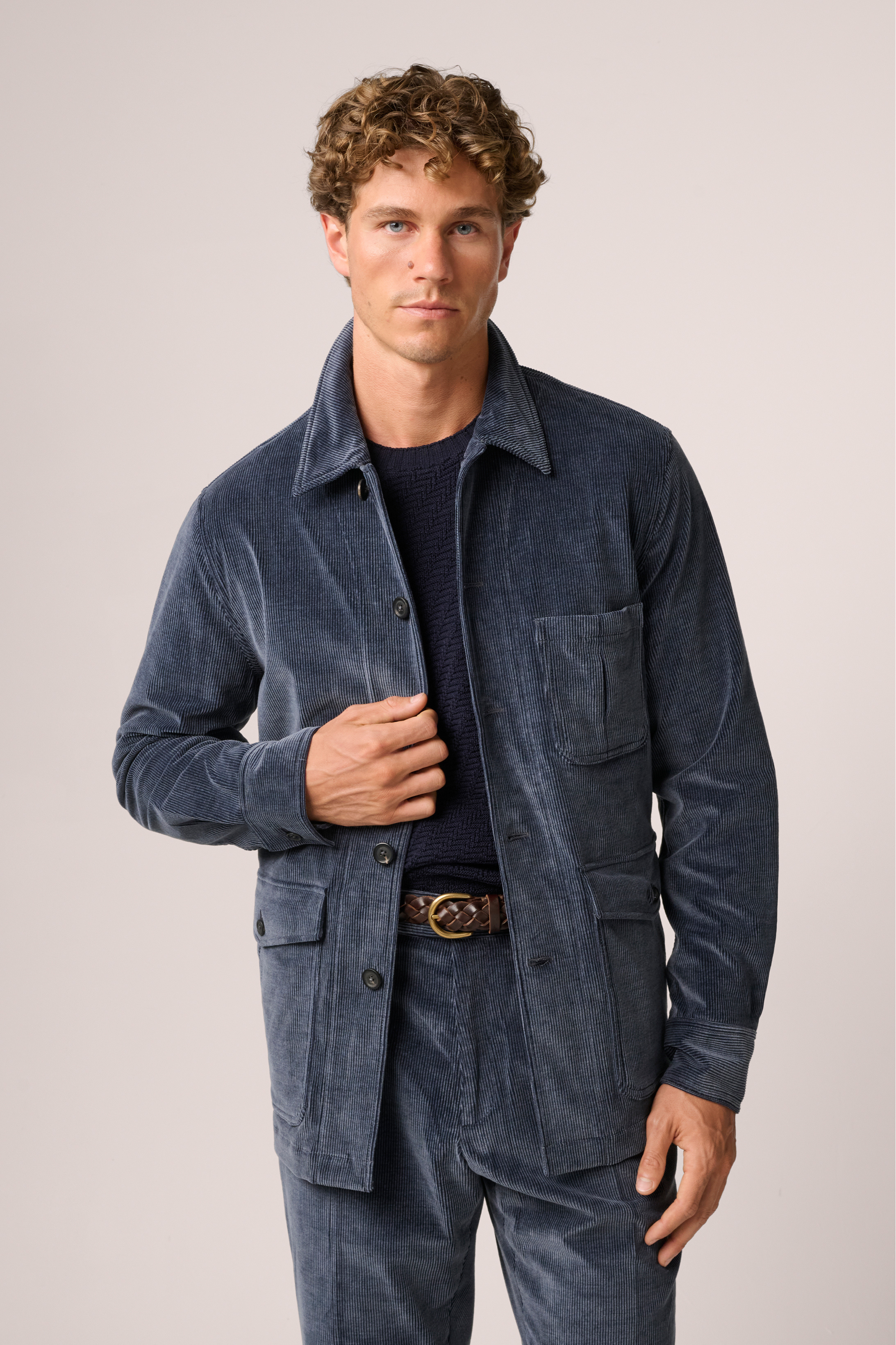 Fitzroy Chore Jacket - Corduroy - Steel Blue