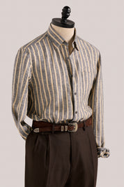 Bronte Linen Shirt - Burnt Cigar