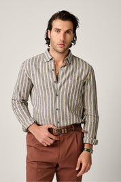 Bronte Linen Shirt - Burnt Cigar