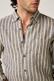 Bronte Linen Shirt - Burnt Cigar
