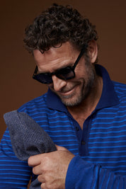 Dulwich Long Sleeved Polo - Blue