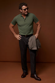 Kingsley Ice Cotton Polo - Army