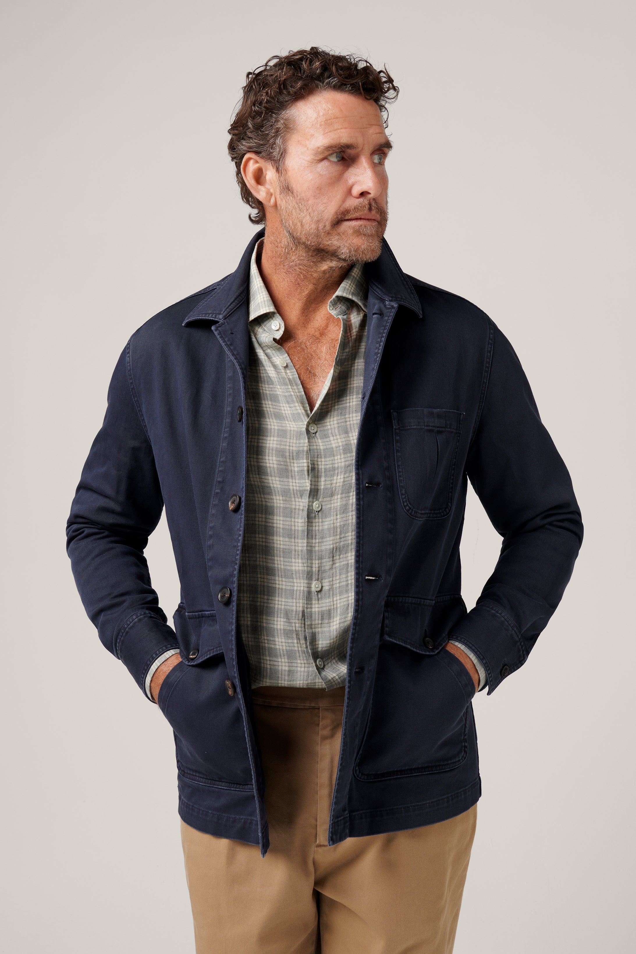 Fitzroy Chore Jacket - Cotton - Charcoal Navy