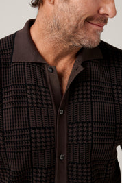 Riviera Short Sleeved Knit Polo - Prince of Wales