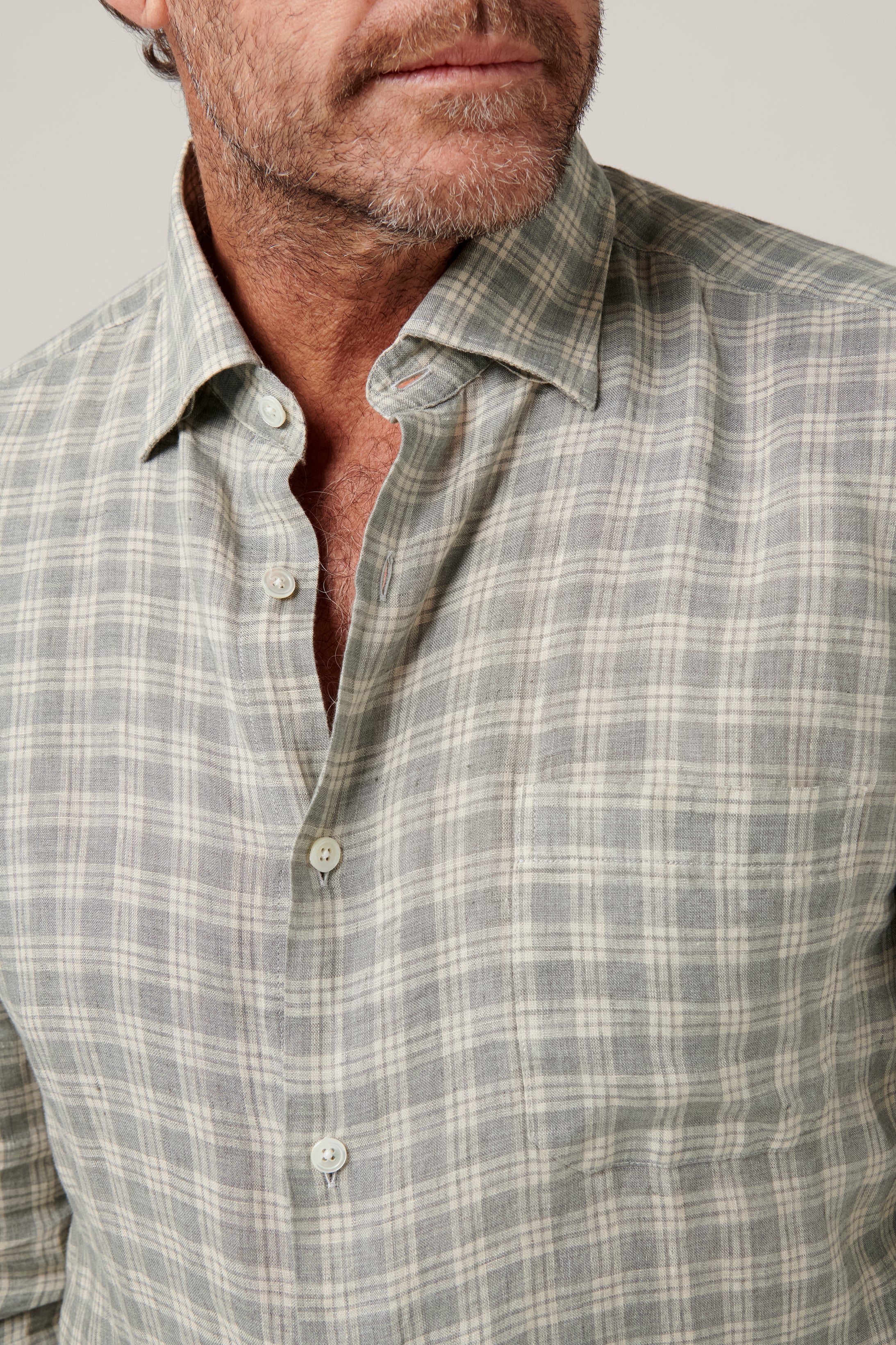 Bronte Italian Linen - Green Check