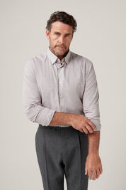 Italian Melange Shirt - Taupe
