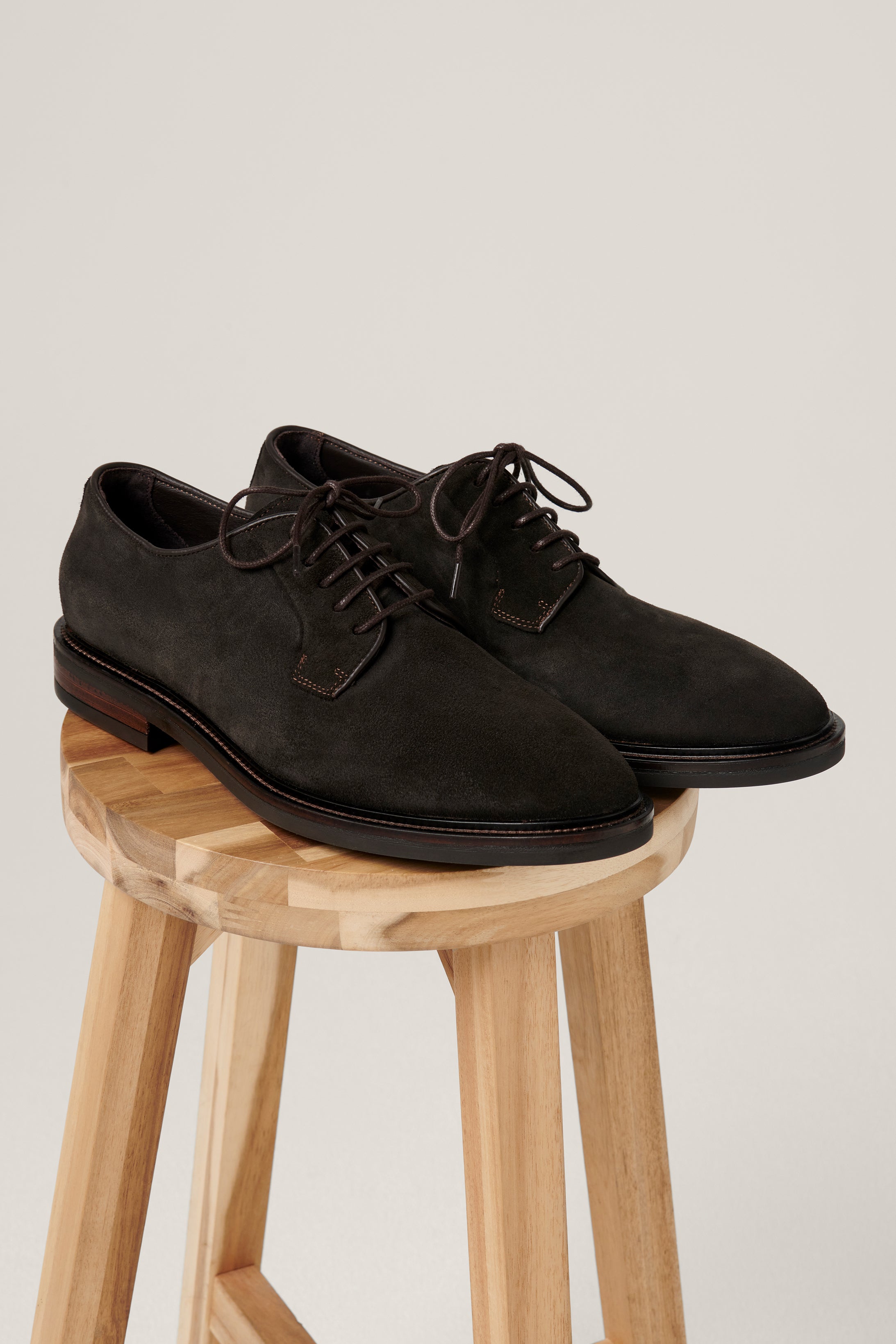 Flinders Derby Shoe - Chocolate Suede