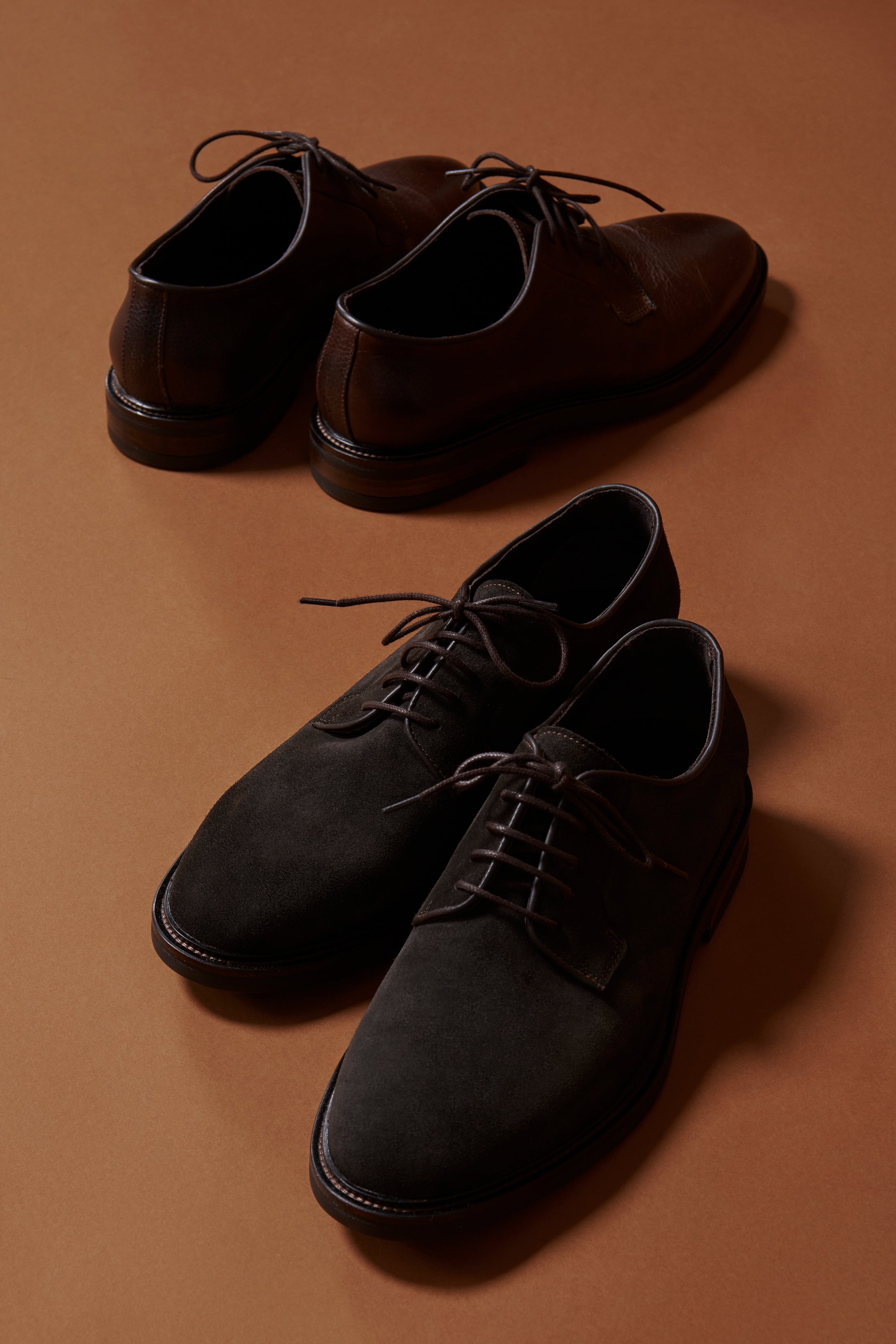 Flinders Derby Shoe - Chocolate Suede
