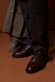 Flinders Derby Shoe - Chocolate Suede