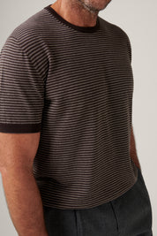 Cullen Knit T-Shirt - Bark Brown