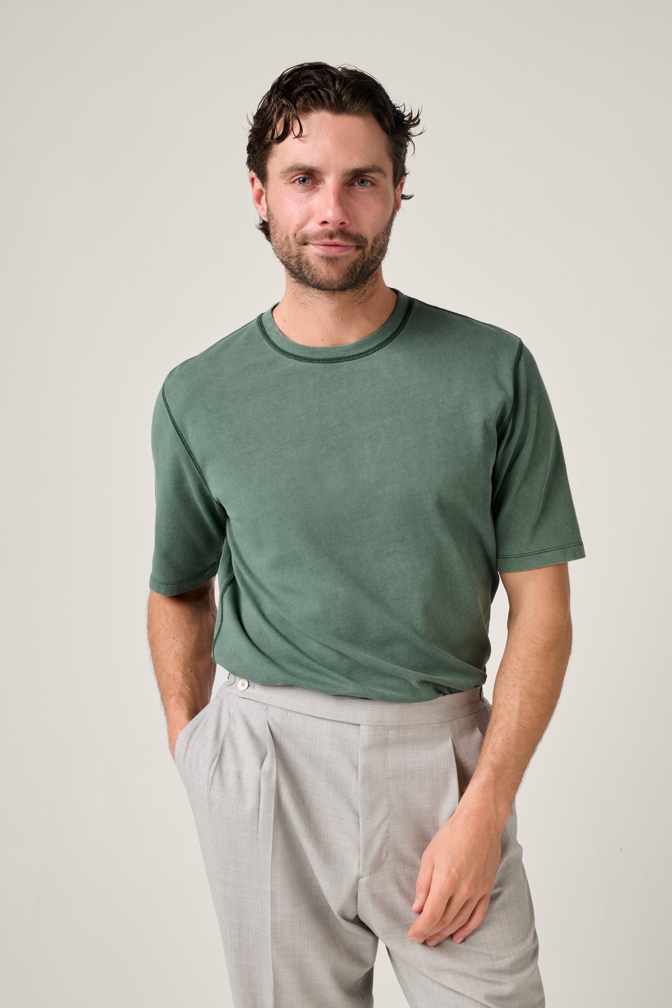 Coolum T-Shirt - Vintage Wash Pine