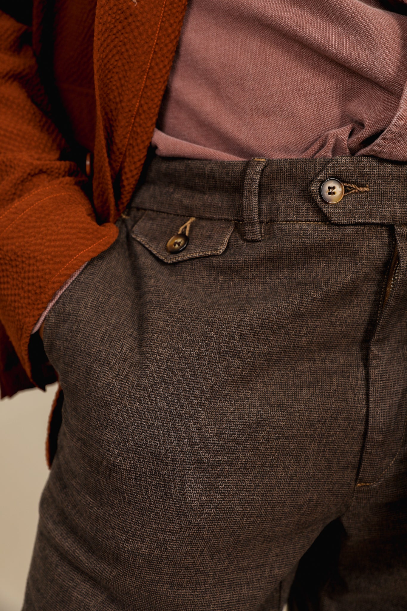 Clifton Seersucker Overshirt Virgin Wool and Mohair - Amaro
