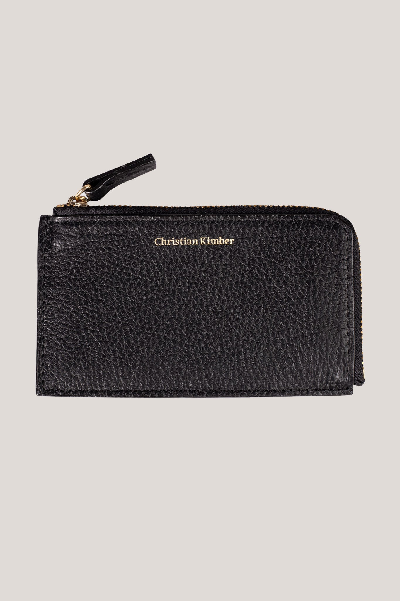 Archival Zip Wallet - Italian Black Grain