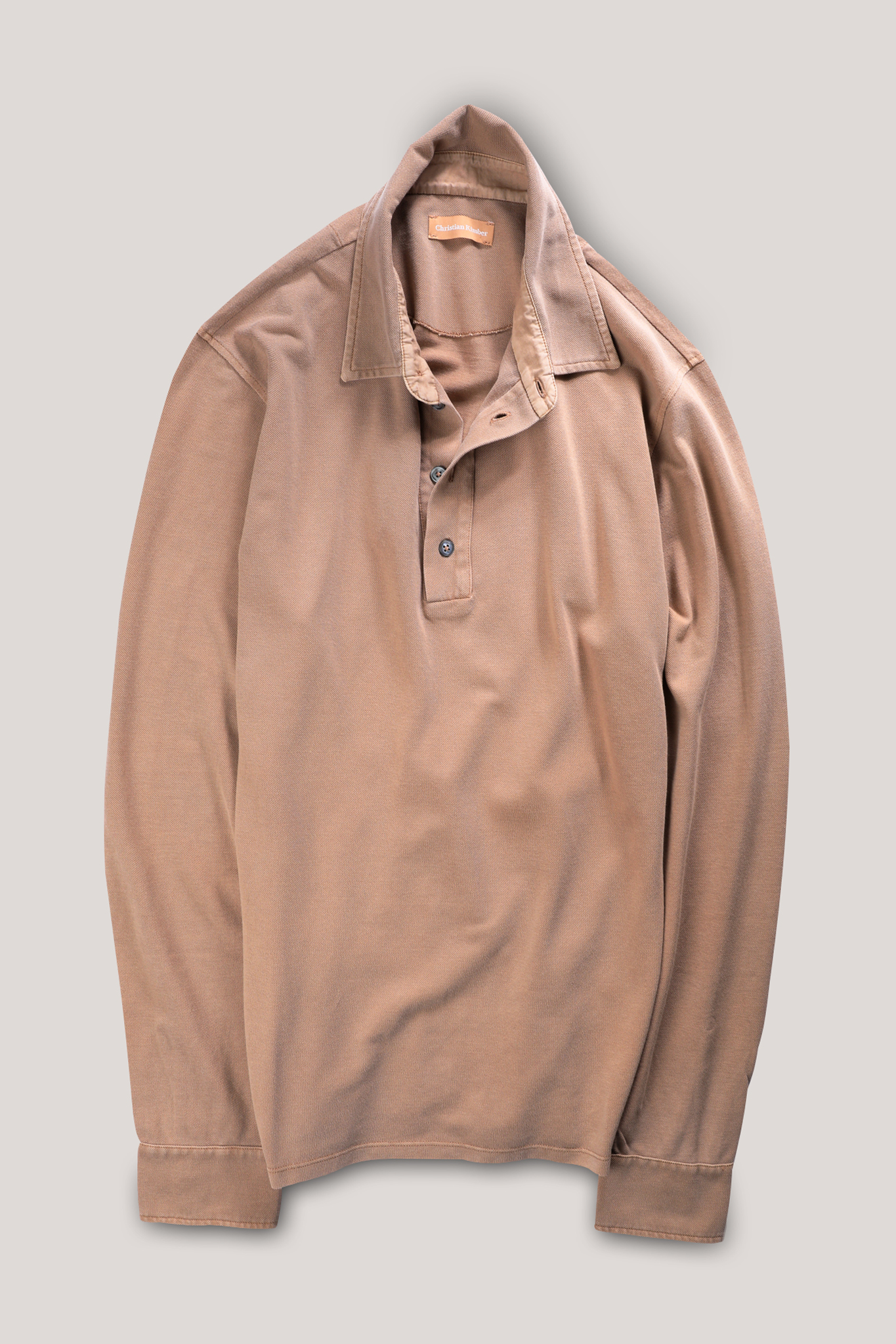 Hastings Long Sleeved Polo - Garment-Dyed Oatmeal