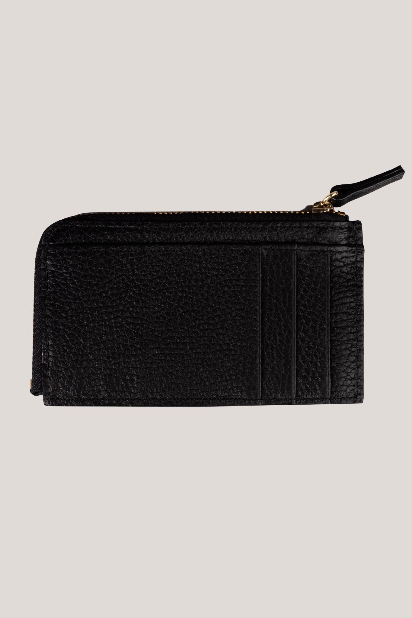 Archival Zip Wallet - Italian Black Grain