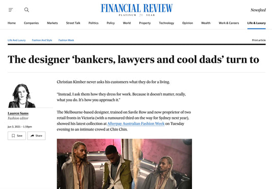 Christian Kimber - Australian Finacial Review