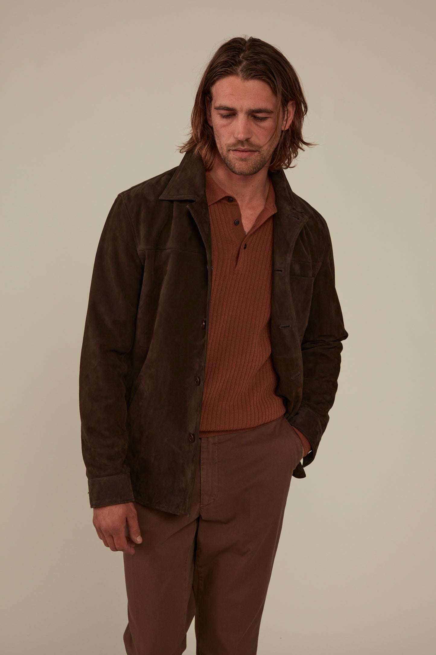 Fitzroy Chore Jacket - Chocolate Suede
