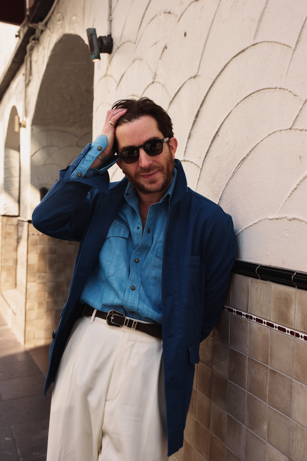 Naples Western Shirt - Italian Denim - Summer Blue
