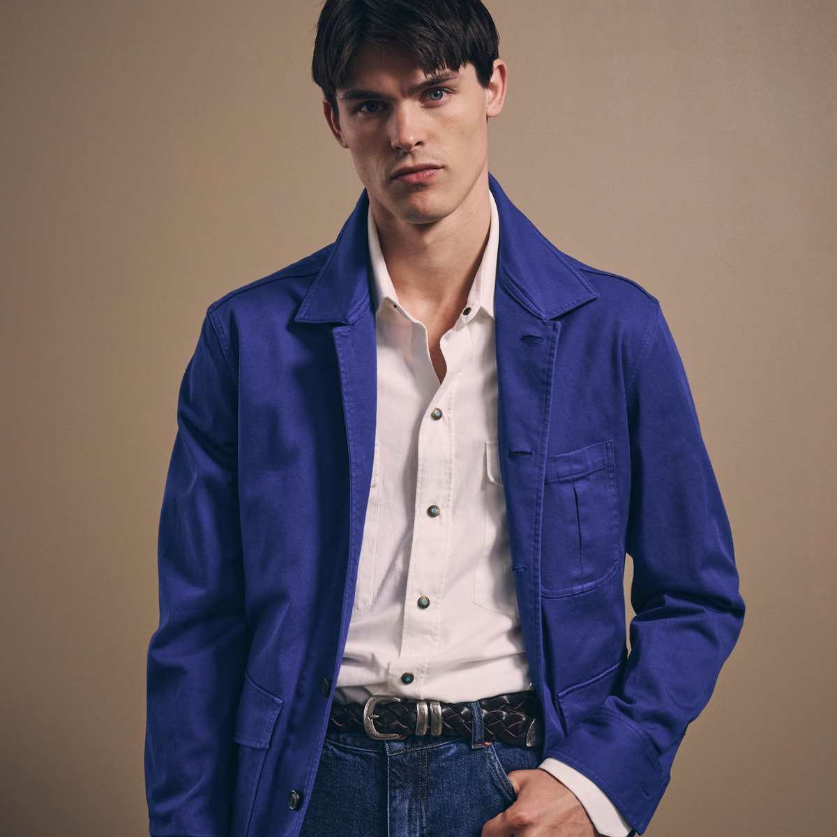 Fitzroy Chore Jacket - Garment-Dyed Cotton - Aegean Blue