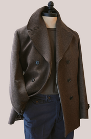 Dunkeld Pea Coat - Brown Twill