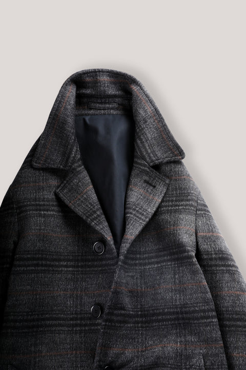 Webster Overcoat - Gunmetal Check Wool