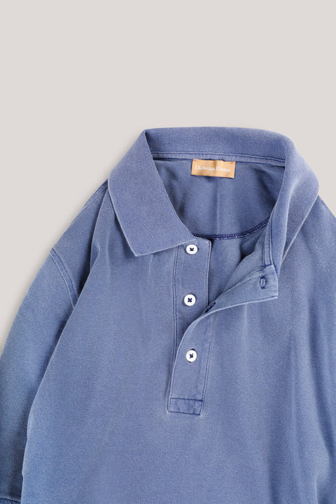 Rosebud Short Sleeved Polo - Garment-Dyed Twilight