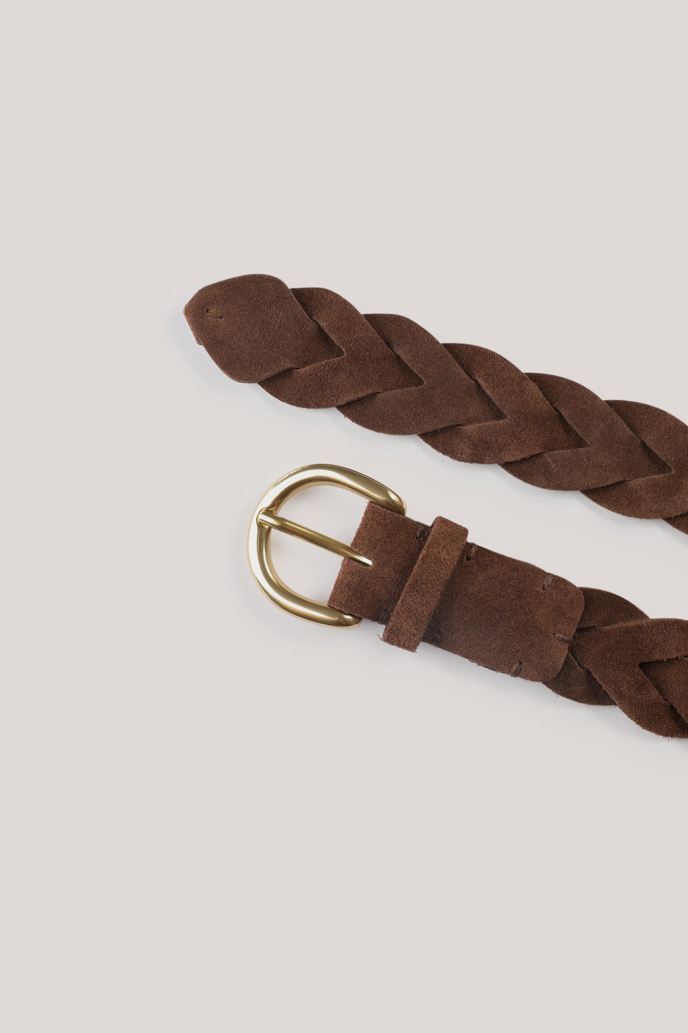 Gordon woven suede belt - Mocha