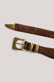 Stirling suede belt - Mocha