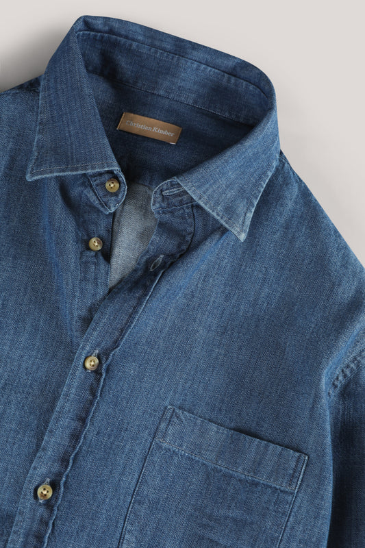 Stone Washed Denim Shirt