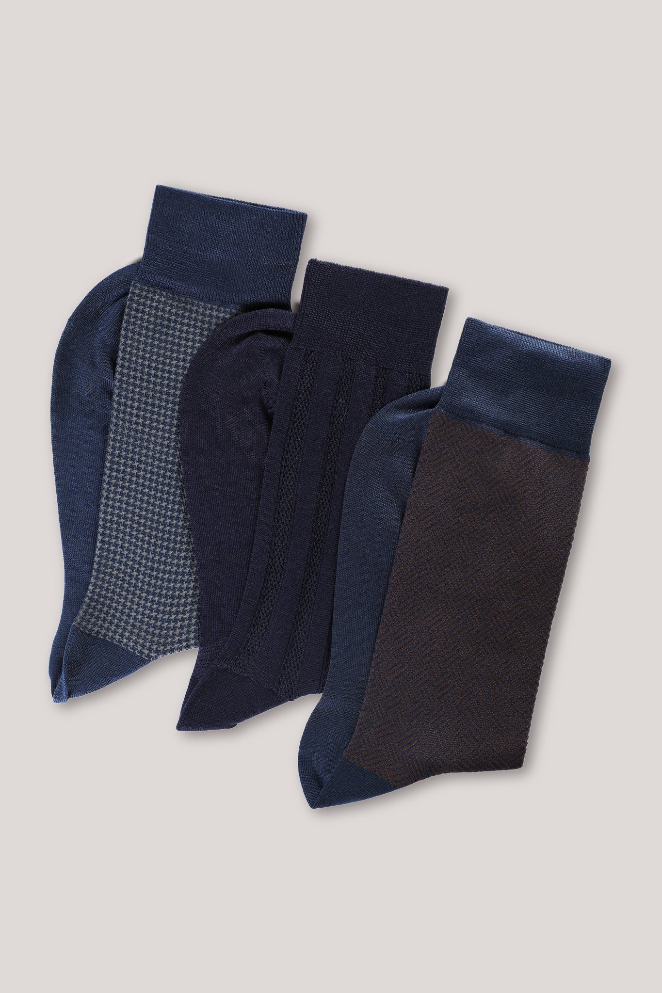 Textured Socks - 3 Pack Navy