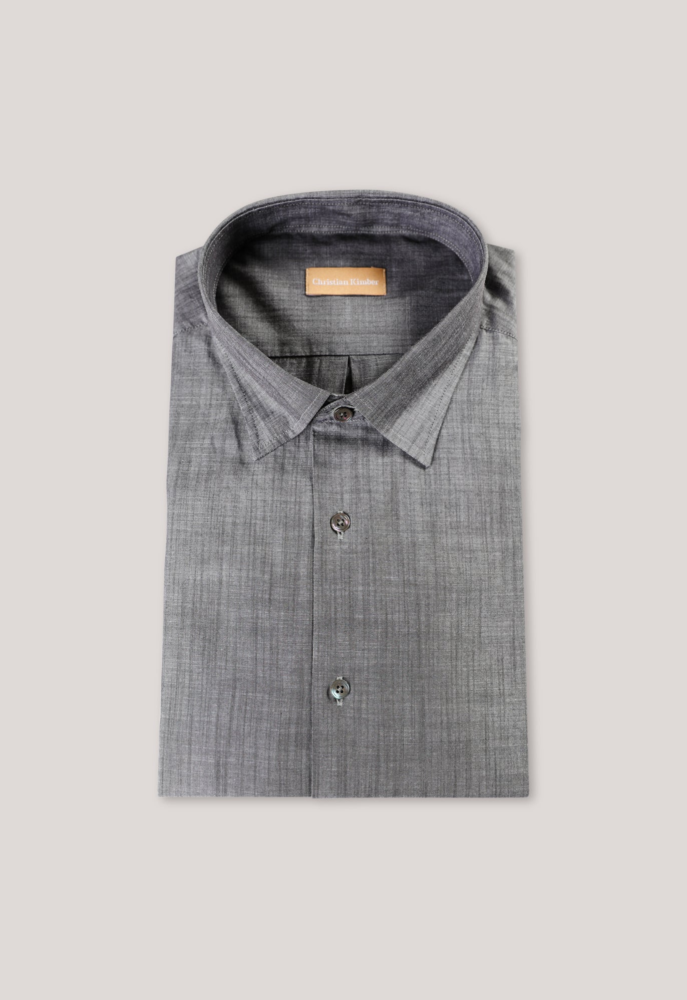 Italian Melange Shirt - Charcoal