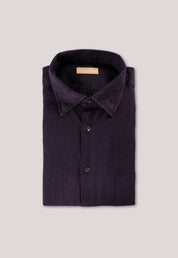 Bronte Garment Dyed Linen Shirt - Nightshade