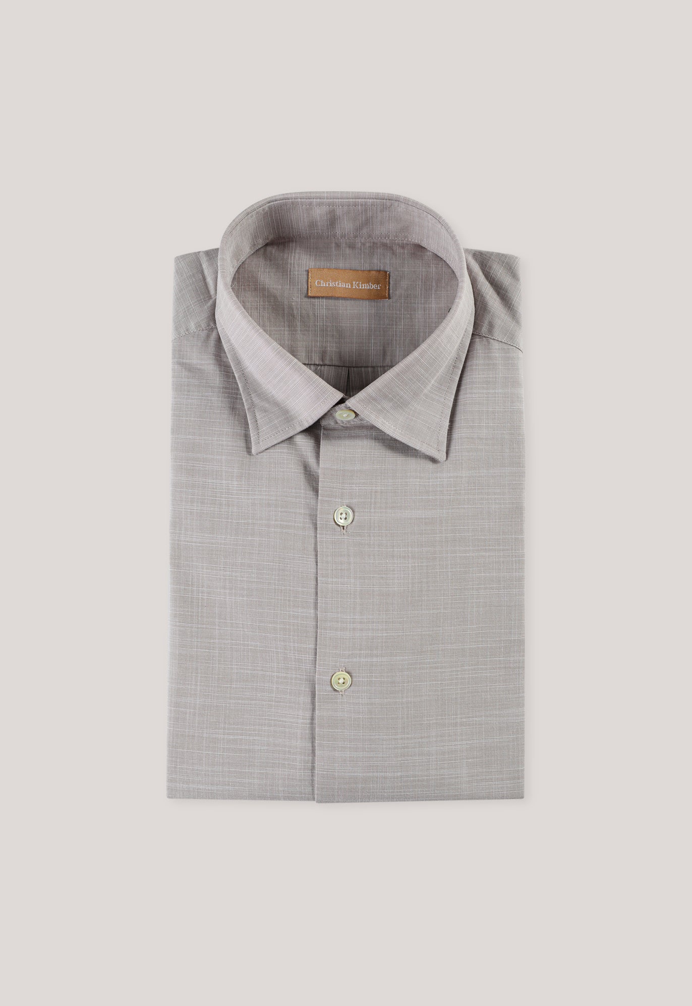 Italian Melange Shirt - Taupe