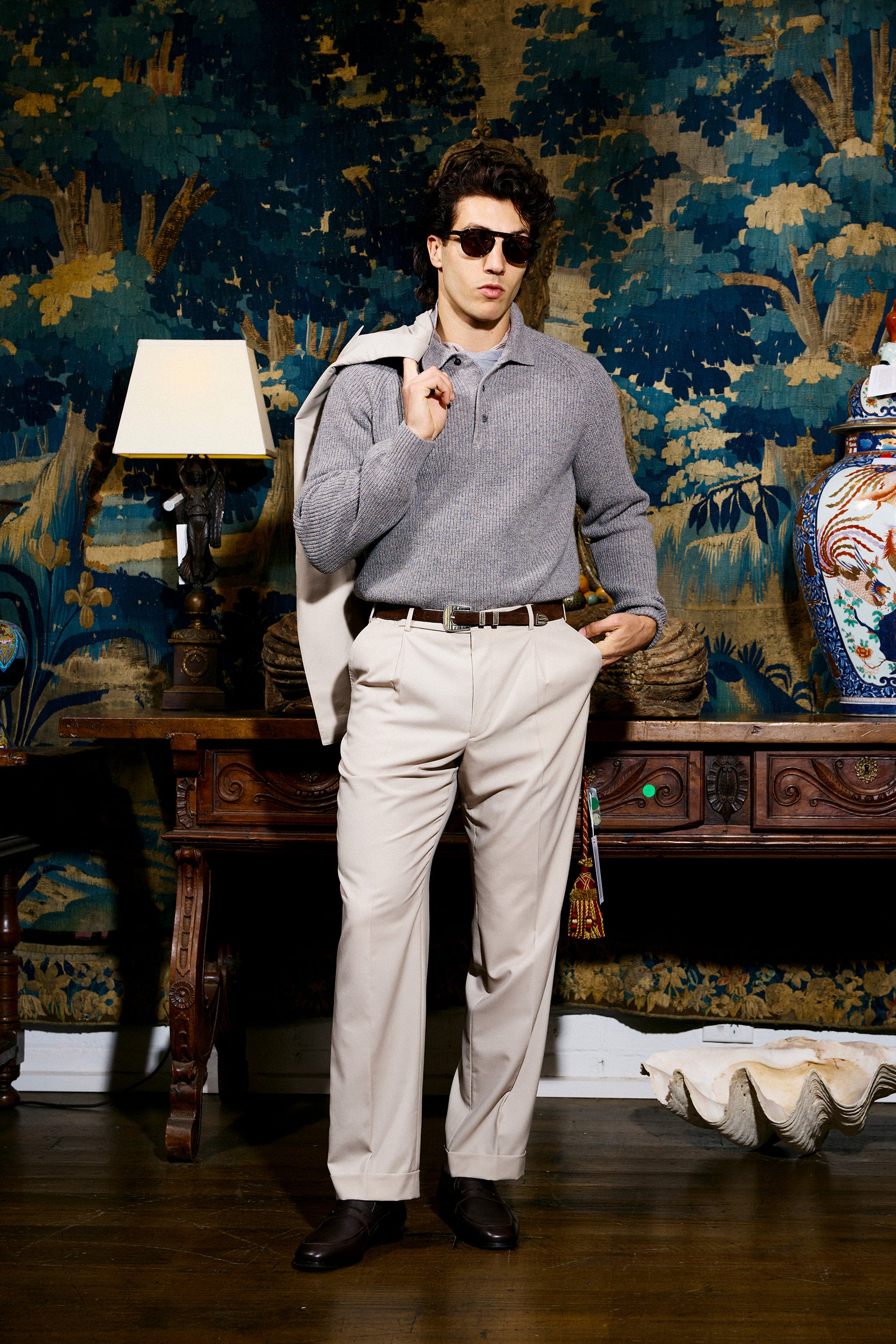 Merricks - Cashmere Polo - Grey Melange