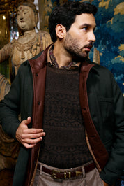Neck Scarf - Wool - Deep Botanica
