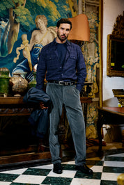 Italian Corduroy Gurkha Trouser - Slate