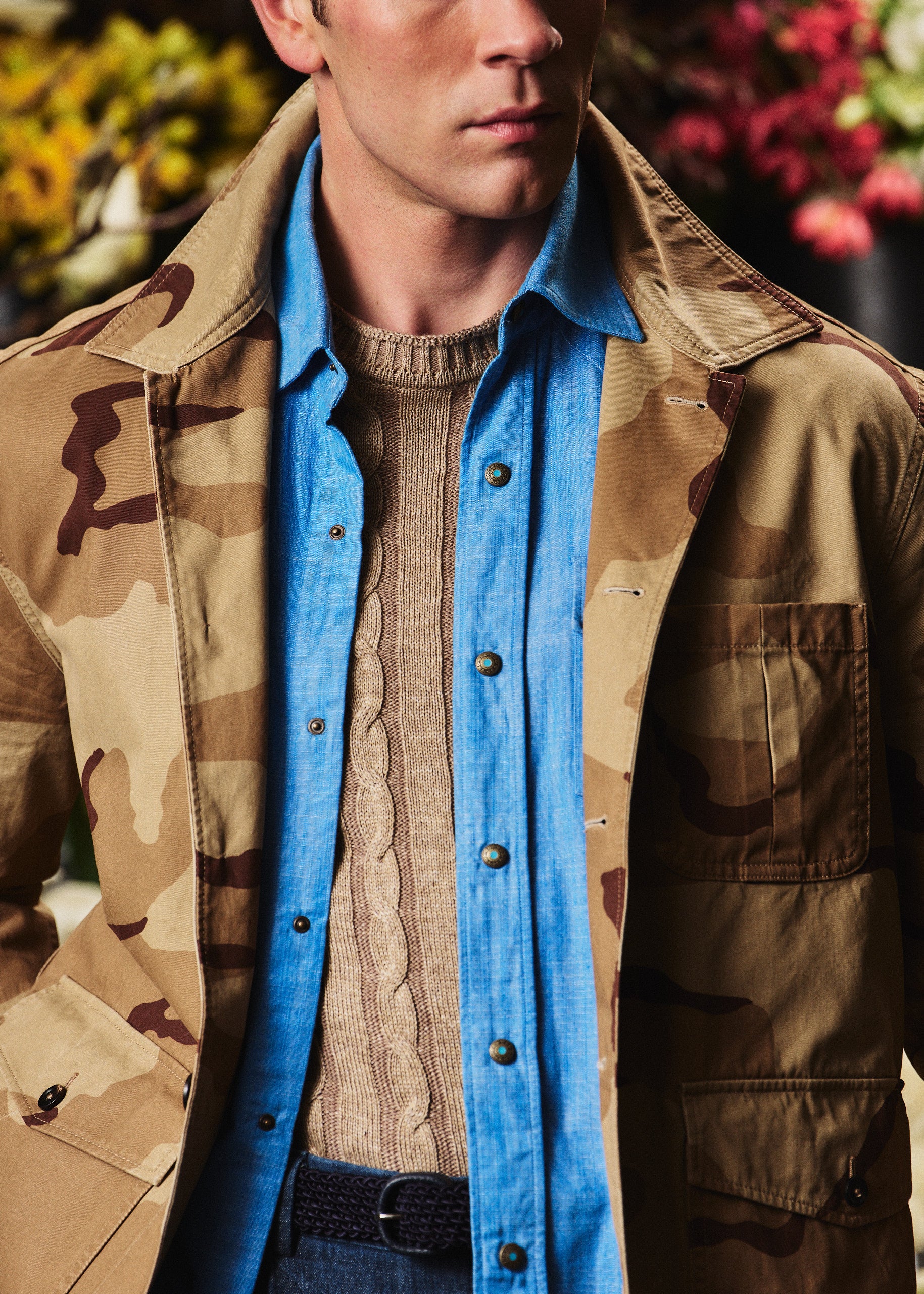 Fitzroy Chore Jacket - Super Twill Organic Cotton - Sand Camouflage